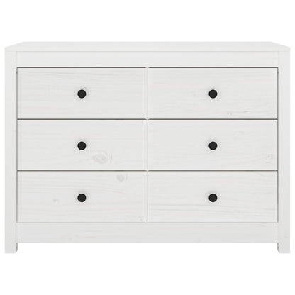 Dressoir 100X40X72 Cm Massief Grenenhout Wit