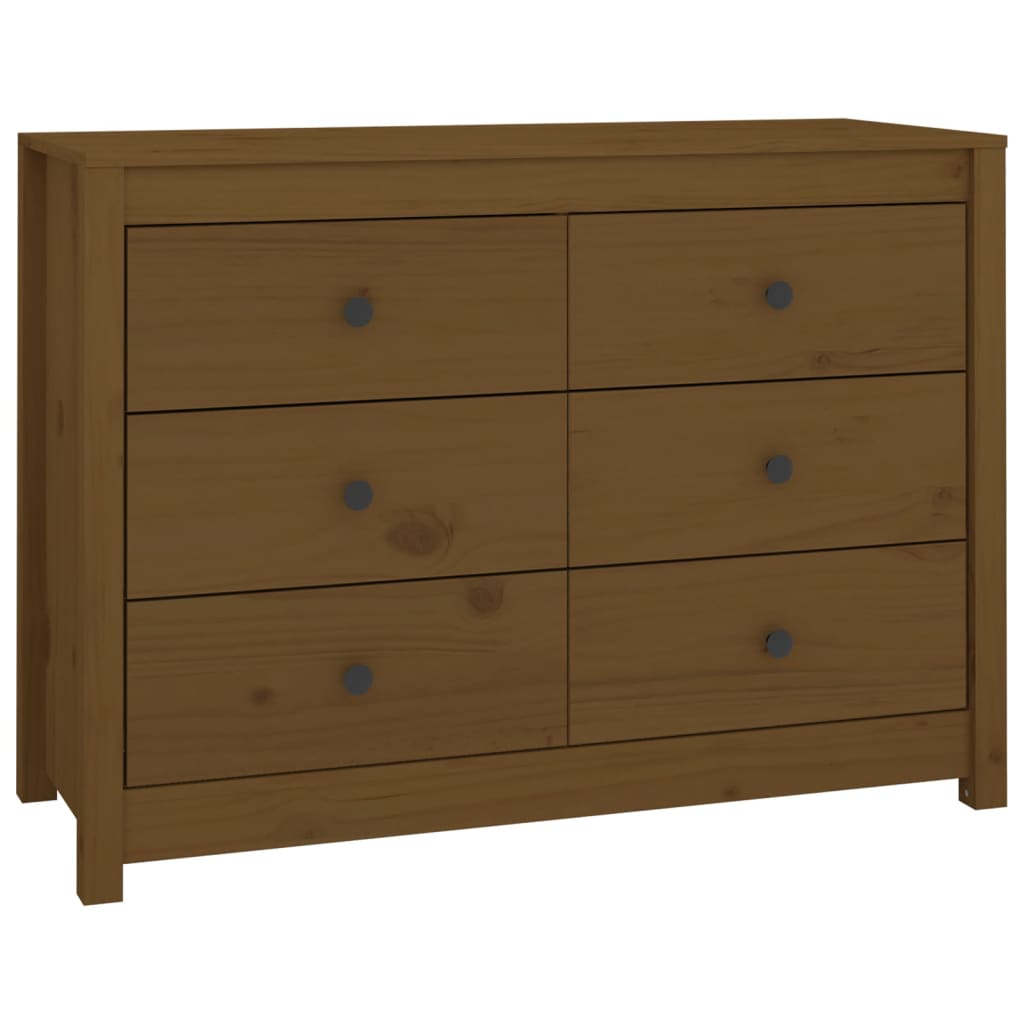 Dressoir 100X40X72 Cm Massief Grenenhout Honingbruin