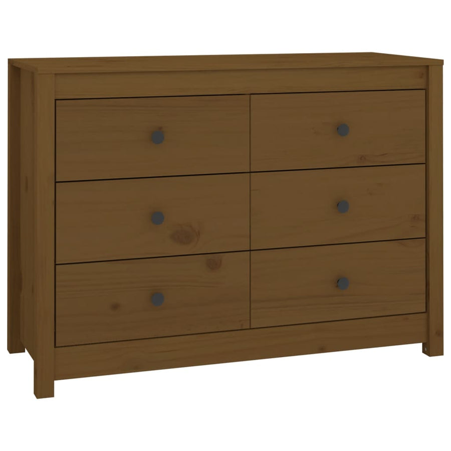 Dressoir 100X40X72 Cm Massief Grenenhout Honingbruin