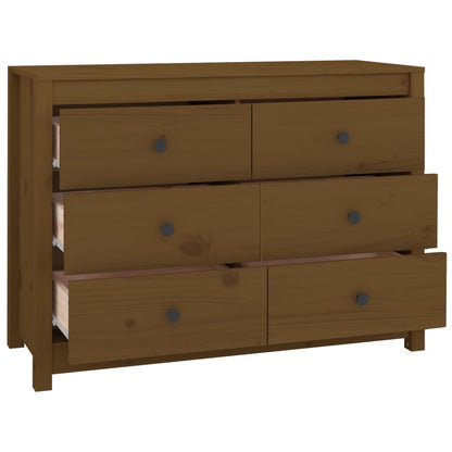 Dressoir 100X40X72 Cm Massief Grenenhout Honingbruin