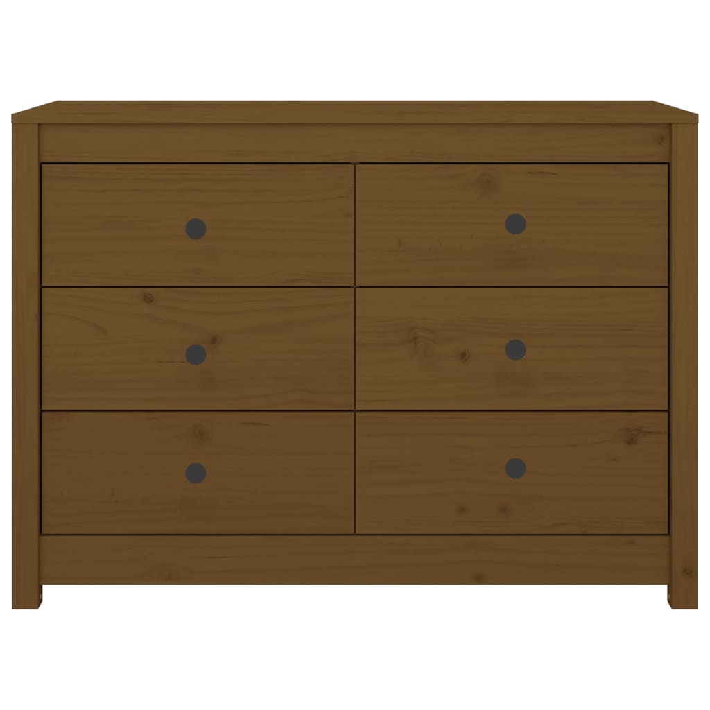 Dressoir 100X40X72 Cm Massief Grenenhout Honingbruin