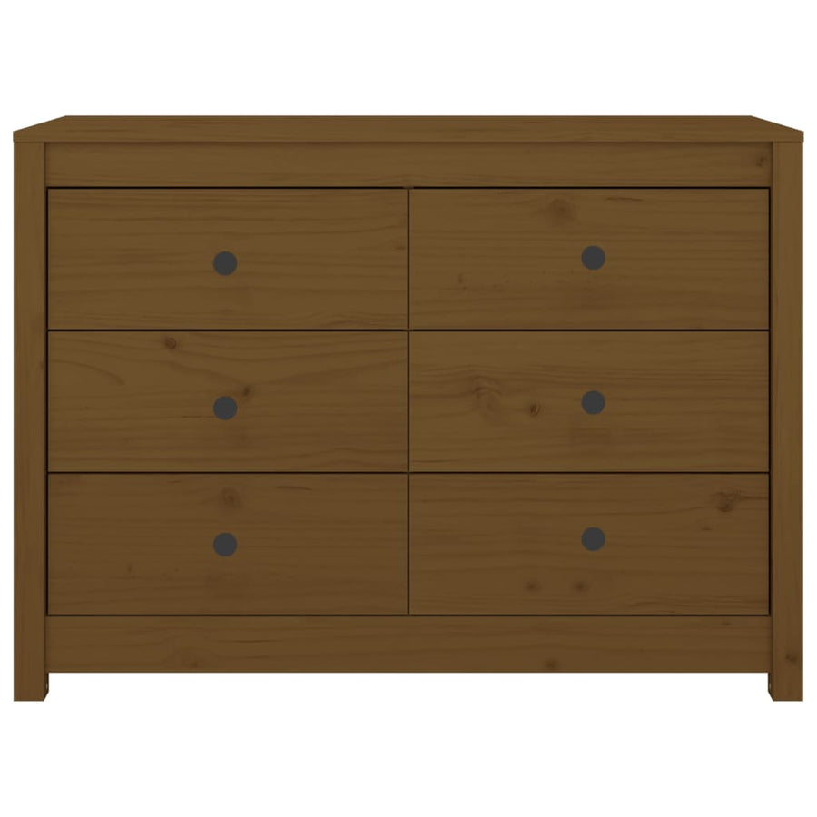 Dressoir 100X40X72 Cm Massief Grenenhout Honingbruin