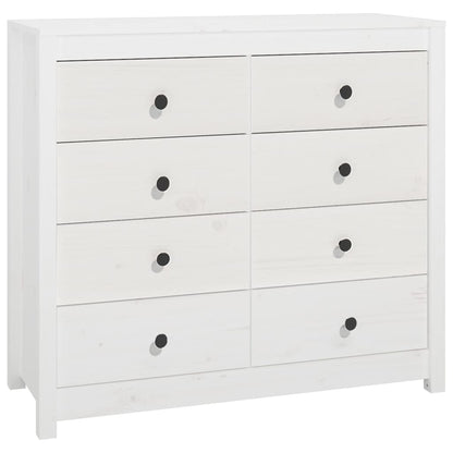 Dressoir 100X40X90 Cm Massief Grenenhout Wit
