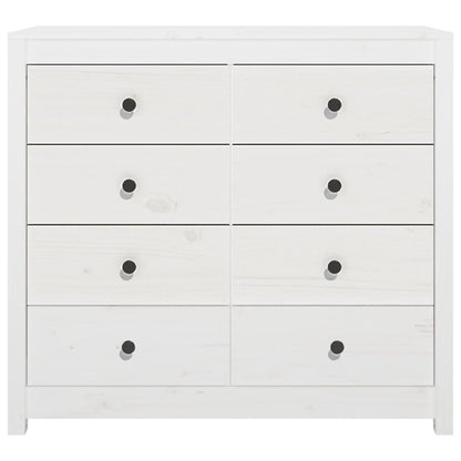 Dressoir 100X40X90 Cm Massief Grenenhout Wit