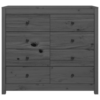 Dressoir 100X40X90 Cm Massief Grenenhout Grijs