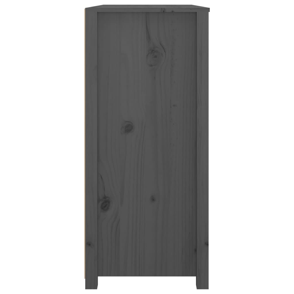 Dressoir 100X40X90 Cm Massief Grenenhout Grijs