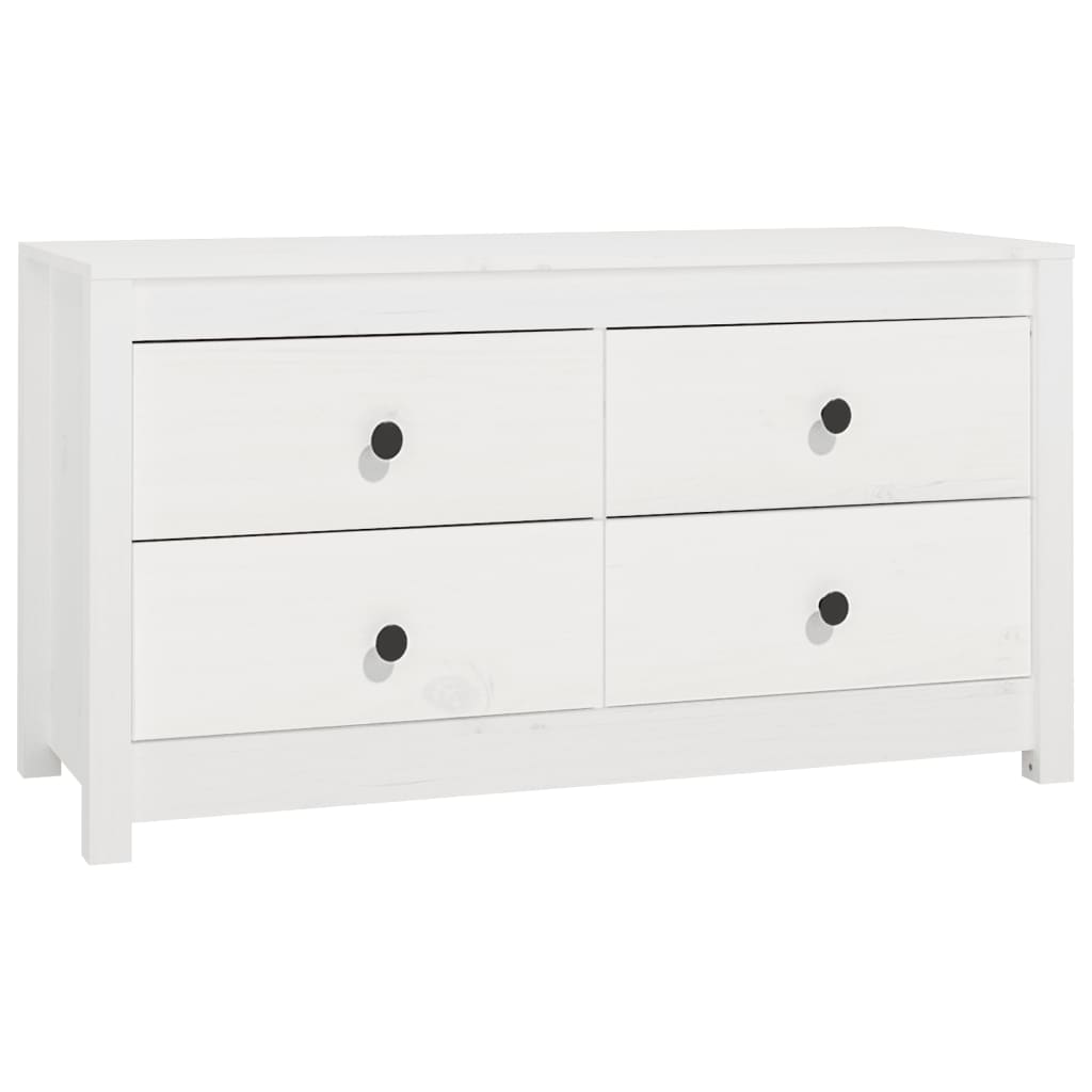 Dressoir 100X40X54 Cm Massief Grenenhout Wit