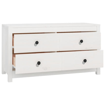 Dressoir 100X40X54 Cm Massief Grenenhout Wit