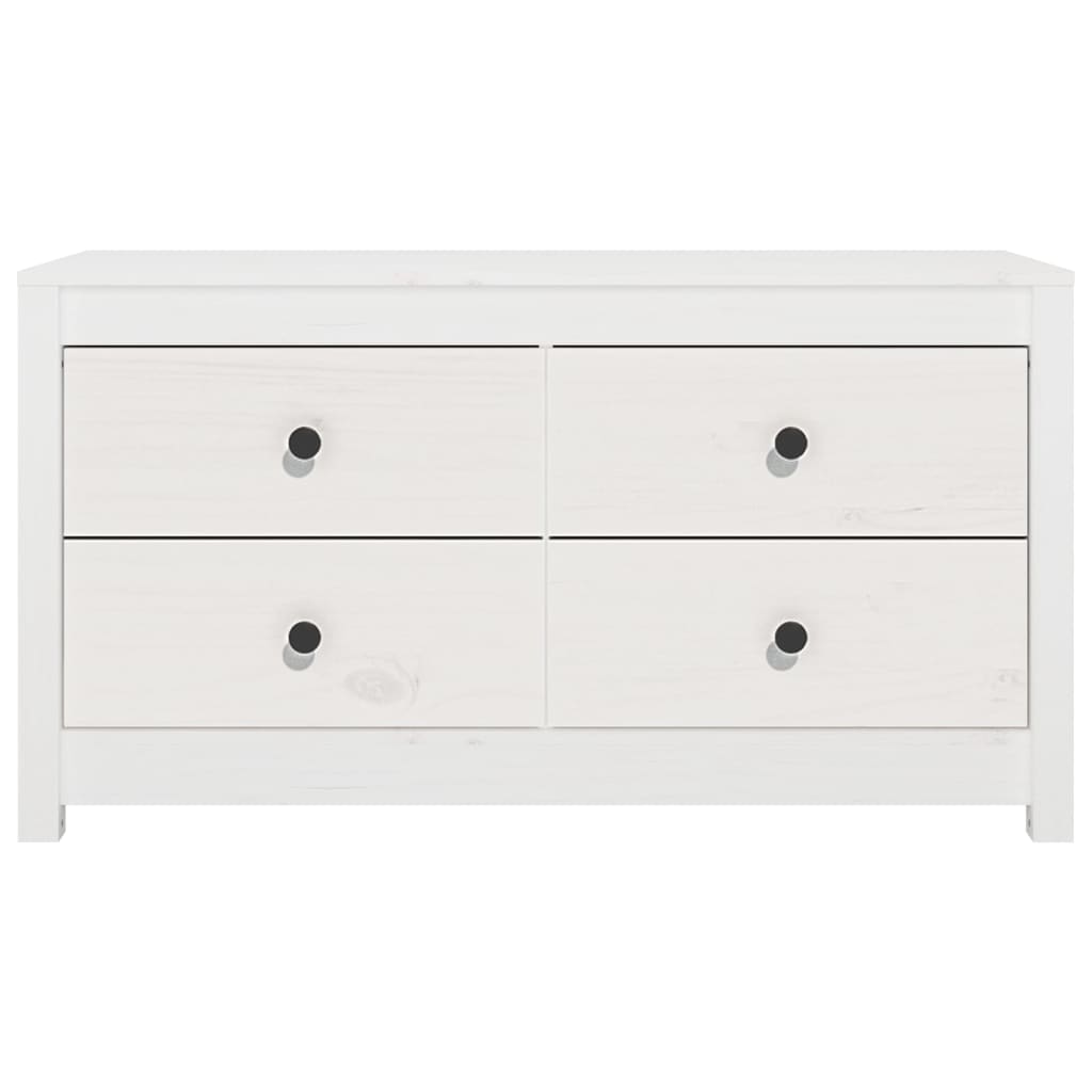 Dressoir 100X40X54 Cm Massief Grenenhout Wit