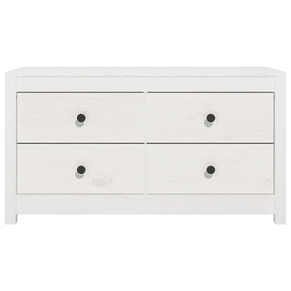 Dressoir 100X40X54 Cm Massief Grenenhout Wit