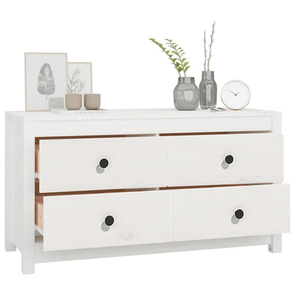 Dressoir 100X40X54 Cm Massief Grenenhout Wit