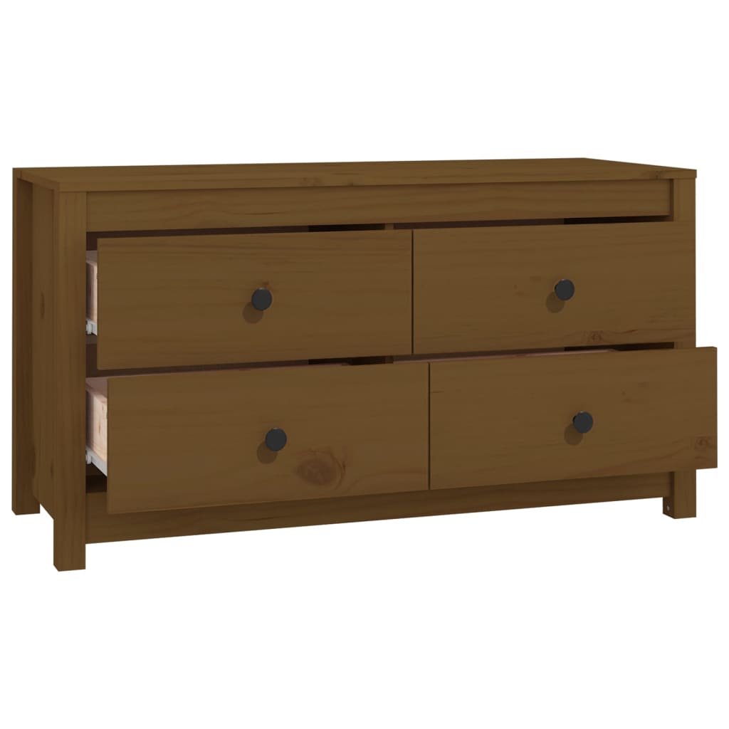 Dressoir 100X40X54 Cm Massief Grenenhout Honingbruin