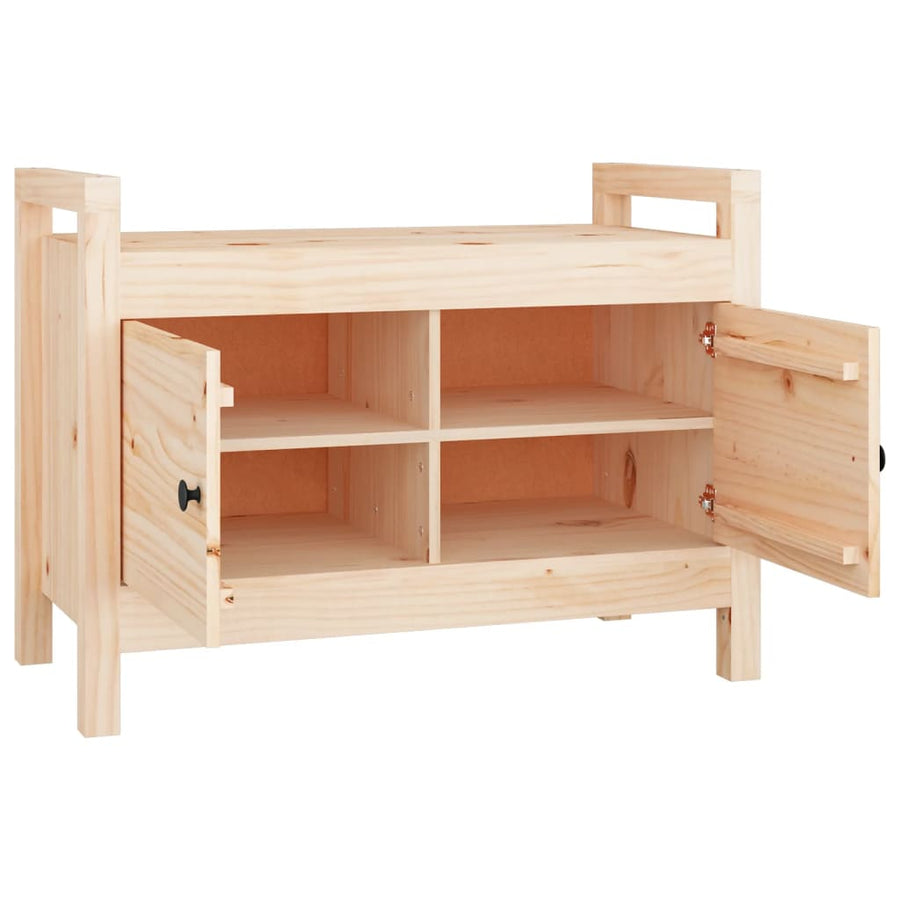 Halbankje Massief Grenenhout 80 x 40 x 60 cm Naturel