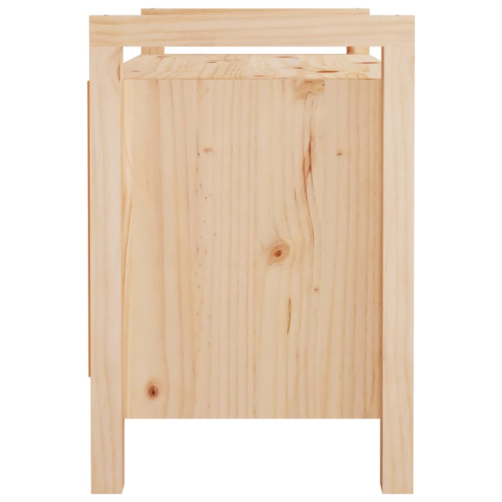 Halbankje Massief Grenenhout 80 x 40 x 60 cm Naturel