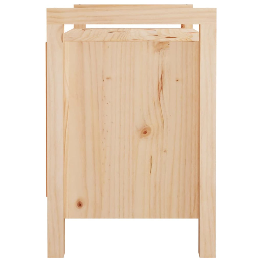 Halbankje Massief Grenenhout 80 x 40 x 60 cm Naturel