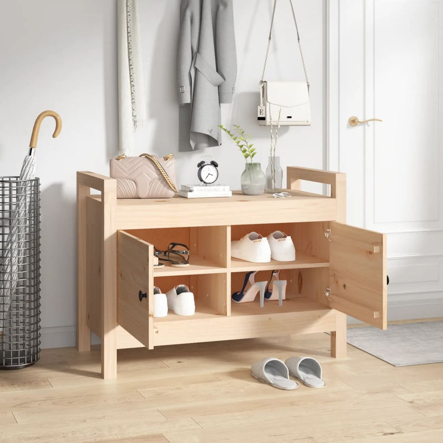 Halbankje Massief Grenenhout 80 x 40 x 60 cm Naturel