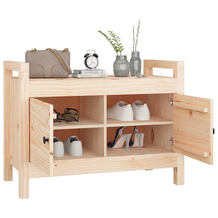 Halbankje Massief Grenenhout 80 x 40 x 60 cm Naturel