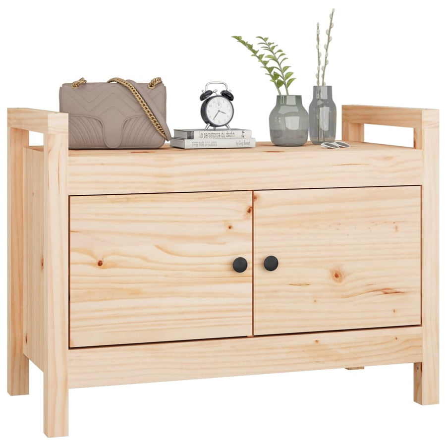 Halbankje Massief Grenenhout 80 x 40 x 60 cm Naturel