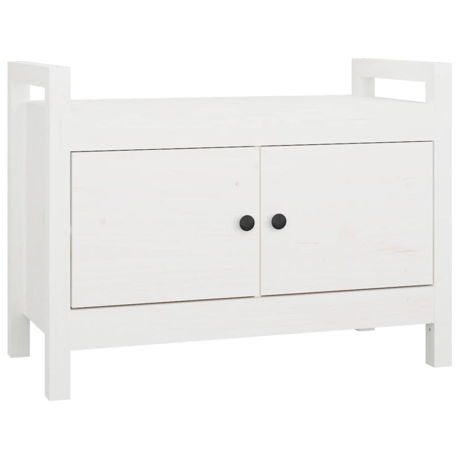 Halbankje 80X40X60 Cm Massief Grenenhout Wit