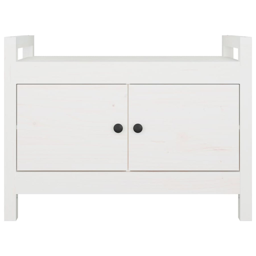 Halbankje 80X40X60 Cm Massief Grenenhout Wit