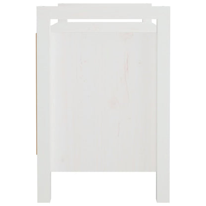 Halbankje 80X40X60 Cm Massief Grenenhout Wit