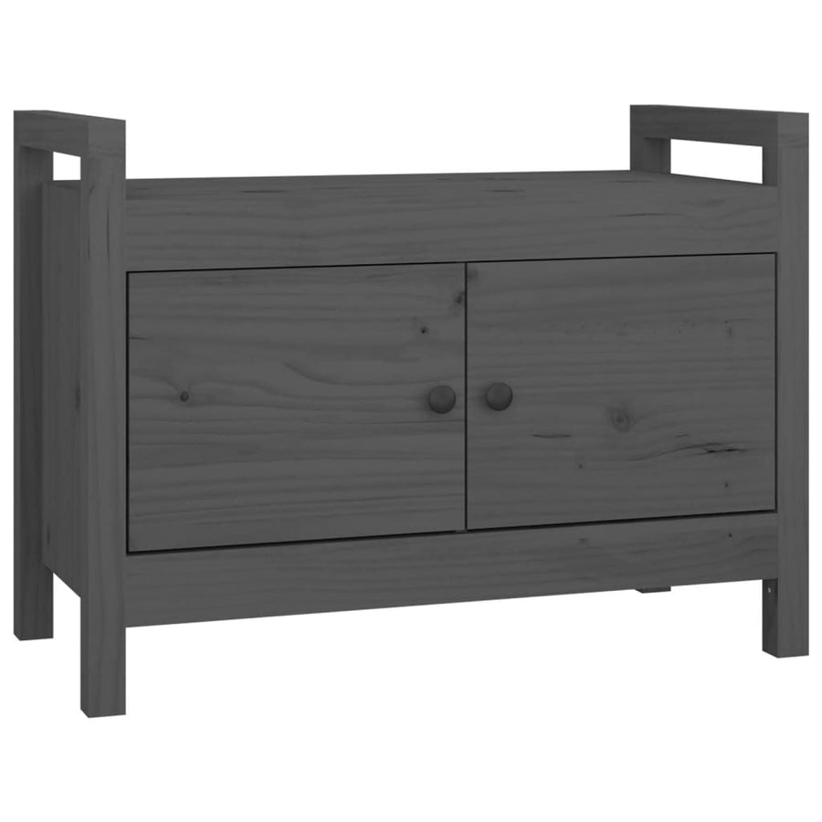 Halbankje 80X40X60 Cm Massief Grenenhout Grijs