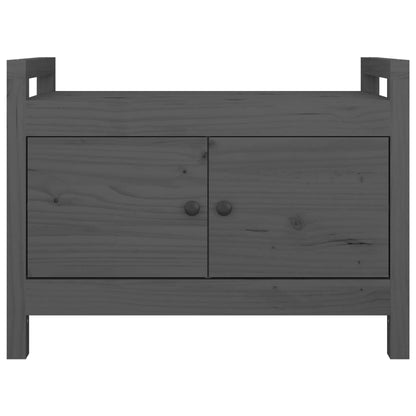 Halbankje 80X40X60 Cm Massief Grenenhout Grijs