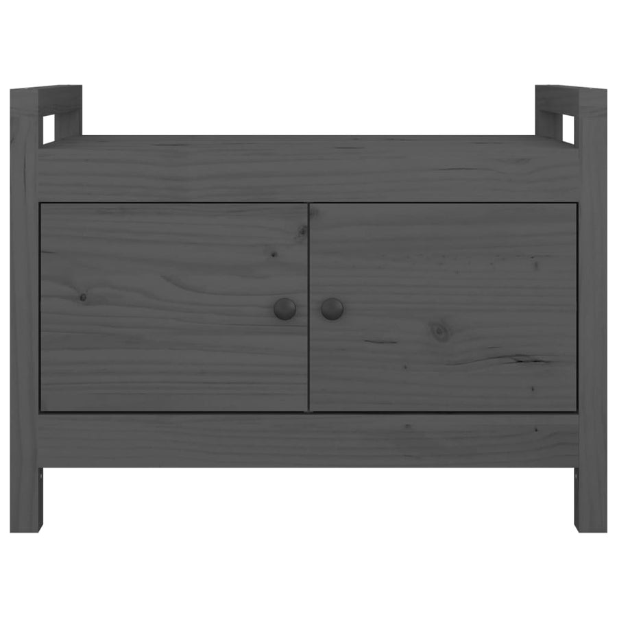 Halbankje 80X40X60 Cm Massief Grenenhout Grijs