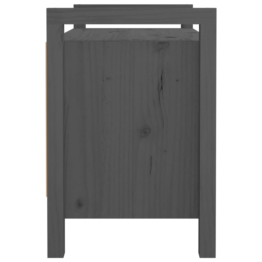 Halbankje 80X40X60 Cm Massief Grenenhout Grijs