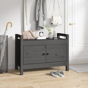 Halbankje 80x40x60 cm massief grenenhout grijs