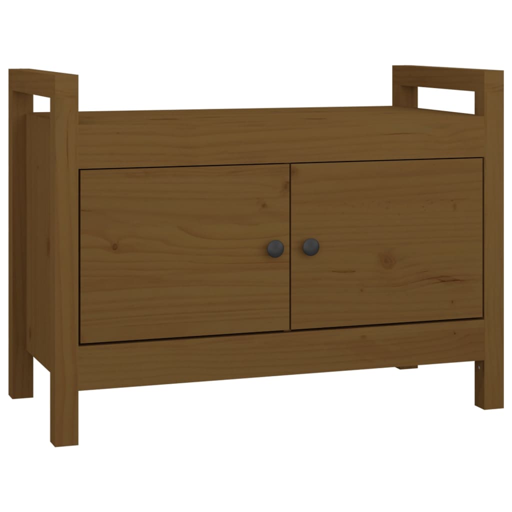 Halbankje 80X40X60 Cm Massief Grenenhout Honingbruin