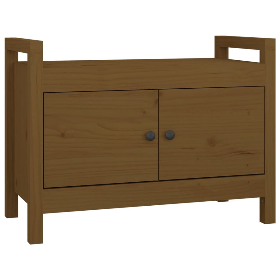 Halbankje 80X40X60 Cm Massief Grenenhout Honingbruin
