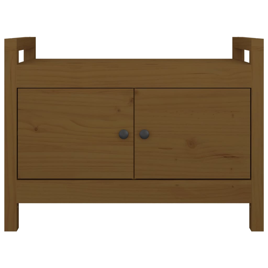 Halbankje 80X40X60 Cm Massief Grenenhout Honingbruin
