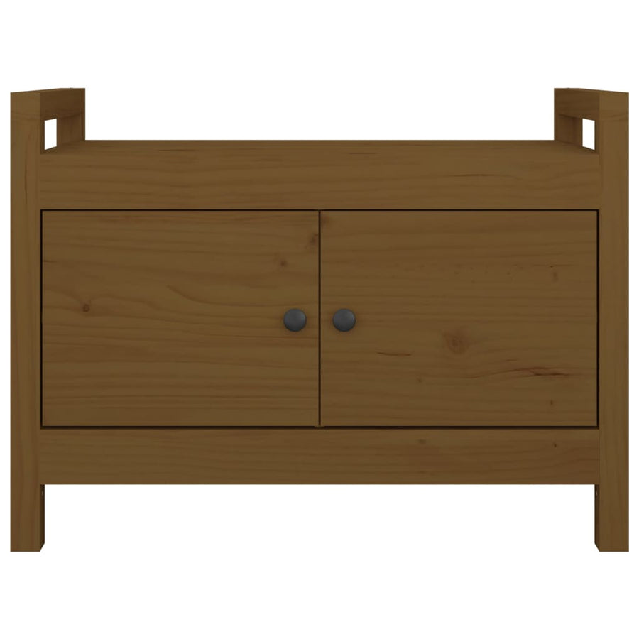 Halbankje 80X40X60 Cm Massief Grenenhout Honingbruin