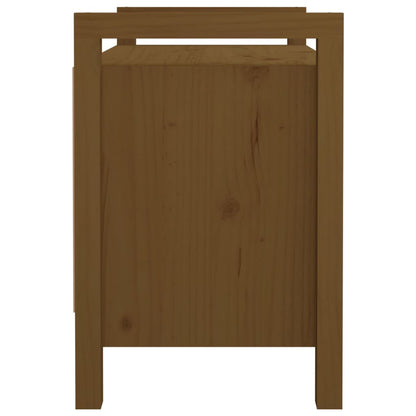 Halbankje 80X40X60 Cm Massief Grenenhout Honingbruin
