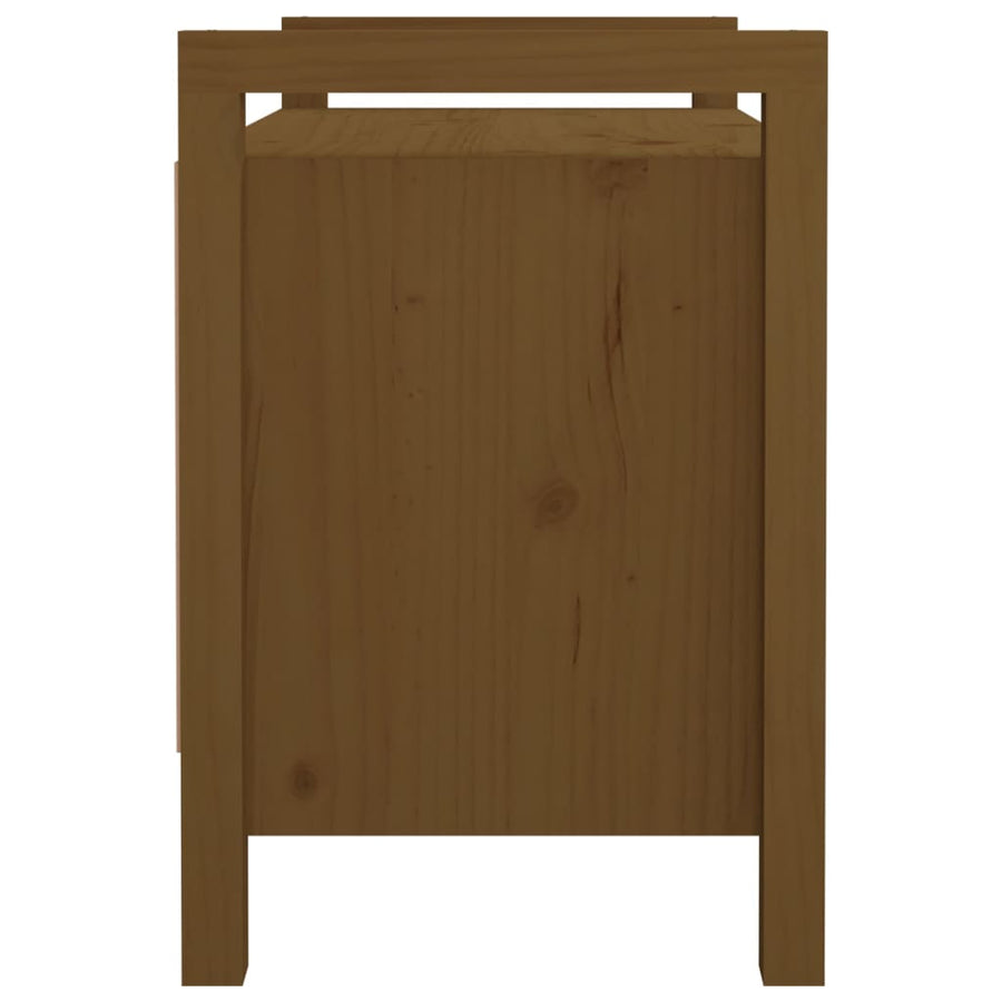 Halbankje 80X40X60 Cm Massief Grenenhout Honingbruin