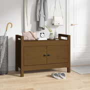 Halbankje 80x40x60 cm massief grenenhout honingbruin