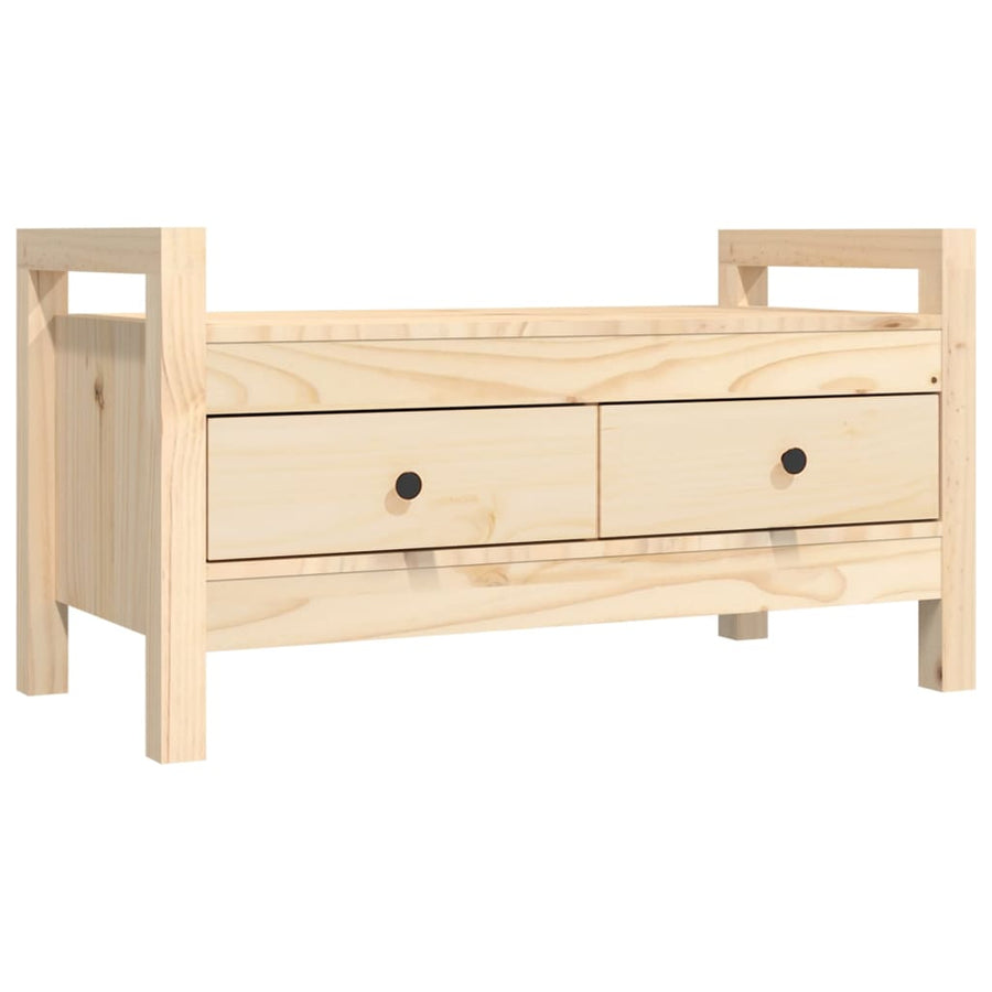 Halbankje 80X40X43 Cm Massief Grenenhout 1 80 x 40 x 43 cm Naturel