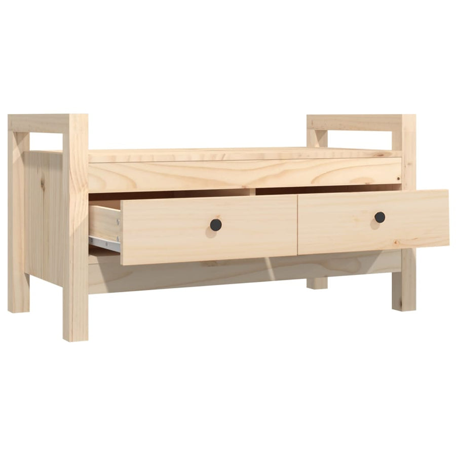 Halbankje 80X40X43 Cm Massief Grenenhout 1 80 x 40 x 43 cm Naturel