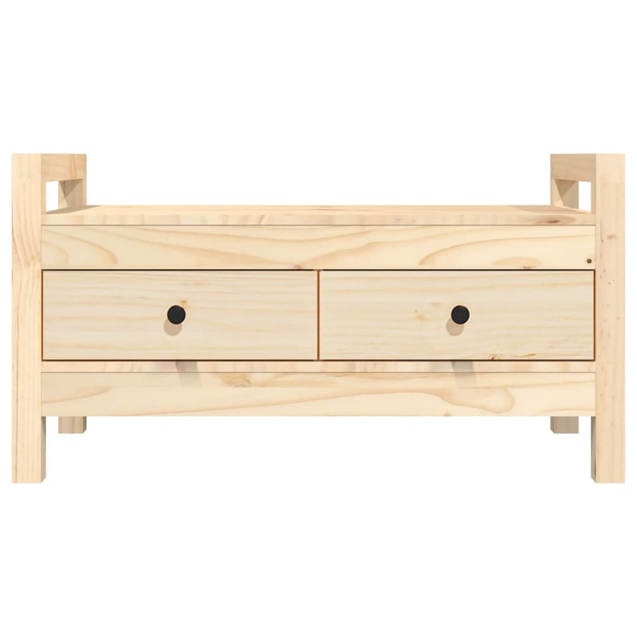 Halbankje 80X40X43 Cm Massief Grenenhout 1 80 x 40 x 43 cm Naturel