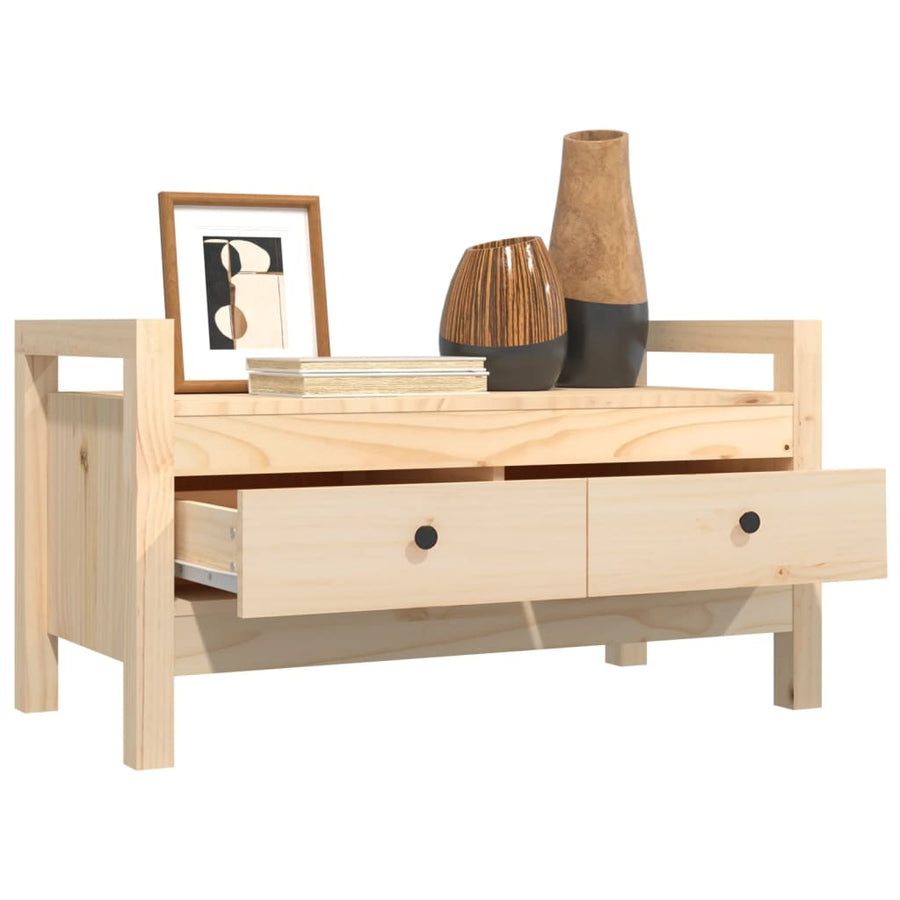 Halbankje 80X40X43 Cm Massief Grenenhout 1 80 x 40 x 43 cm Naturel