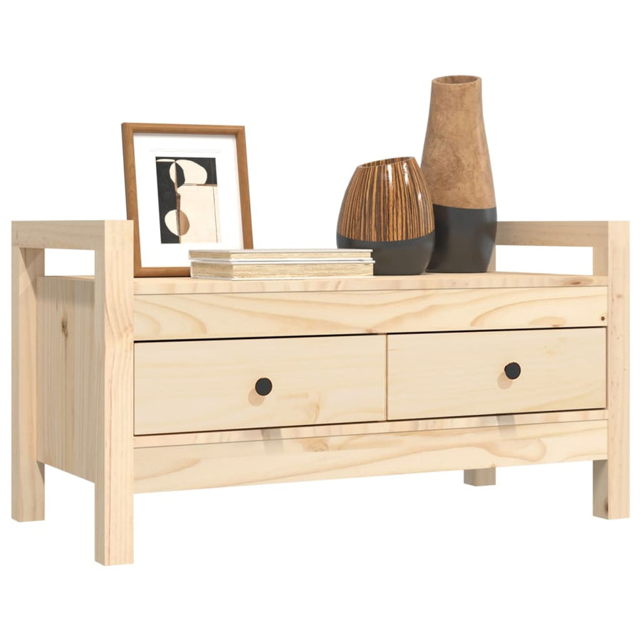 Halbankje 80X40X43 Cm Massief Grenenhout 1 80 x 40 x 43 cm Naturel