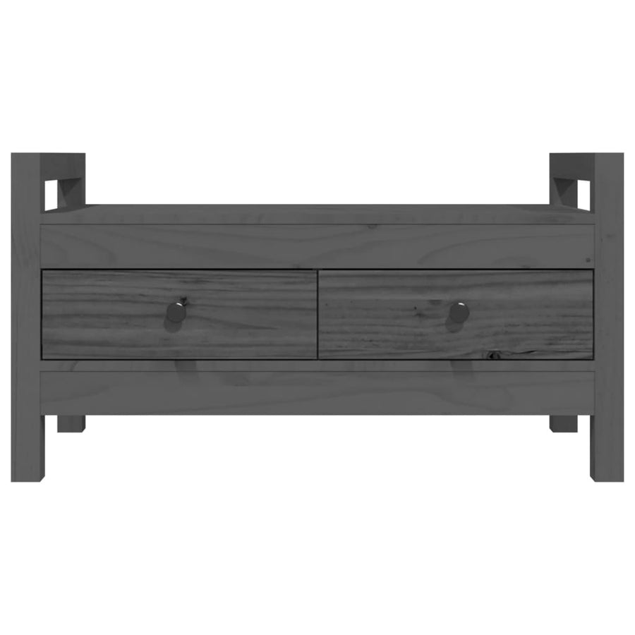 Halbankje 80X40X43 Cm Massief Grenenhout Grijs