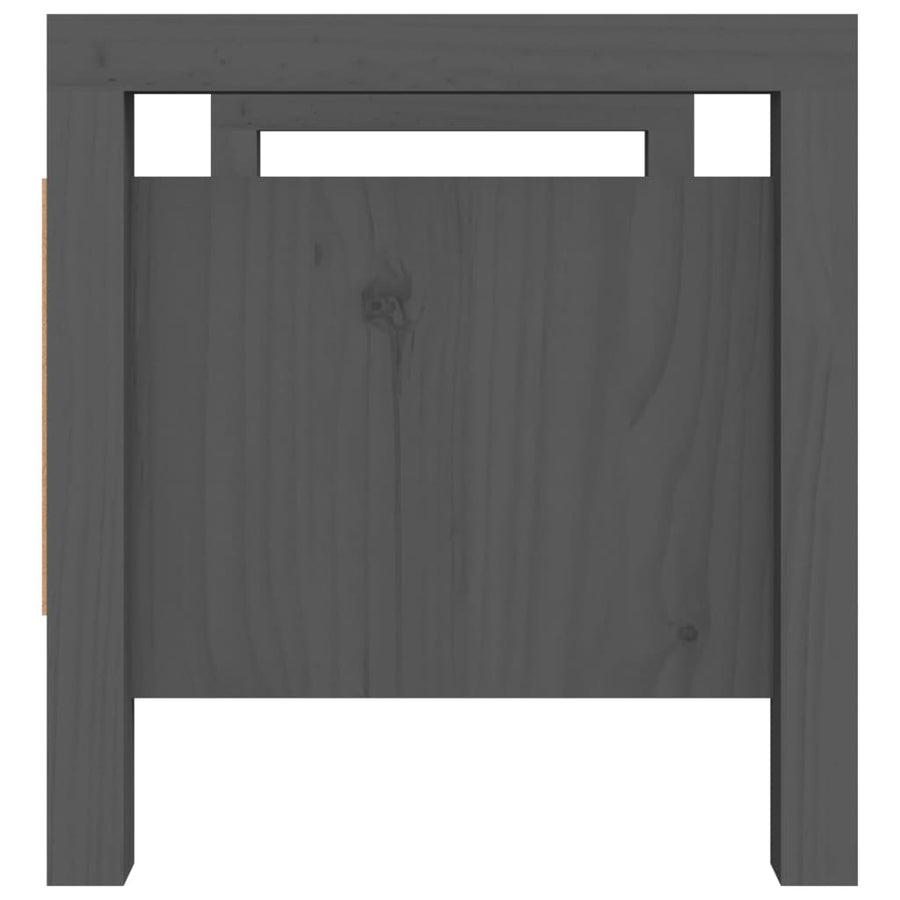 Halbankje 80X40X43 Cm Massief Grenenhout Grijs