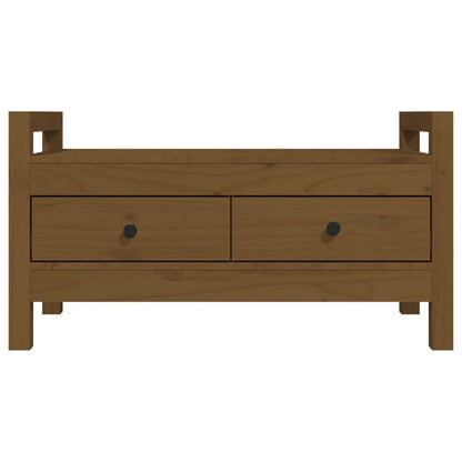 Halbankje 80X40X43 Cm Massief Grenenhout Honingbruin