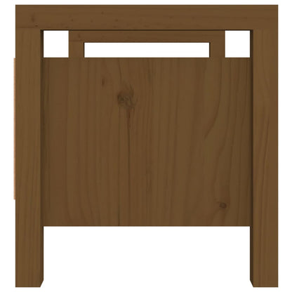 Halbankje 80X40X43 Cm Massief Grenenhout Honingbruin