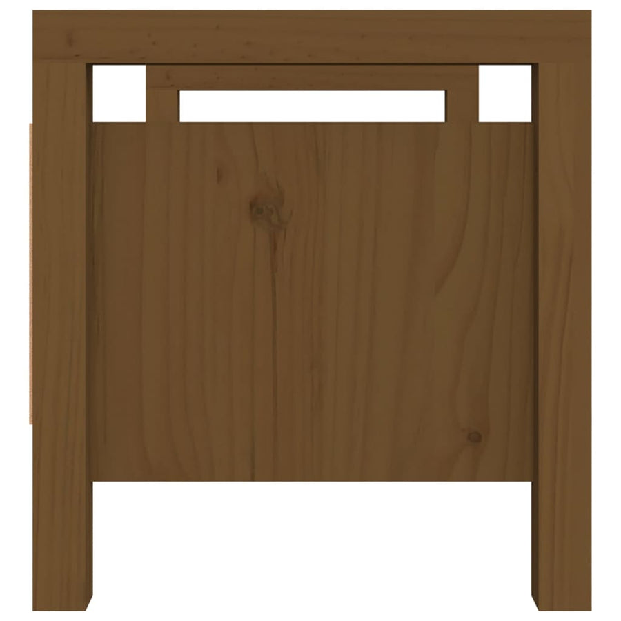 Halbankje 80X40X43 Cm Massief Grenenhout Honingbruin