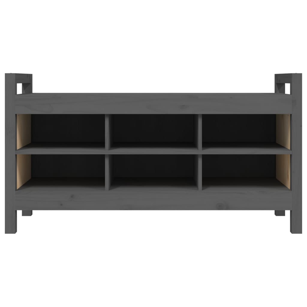 Halbankje 110X40X60 Cm Massief Grenenhout Grijs
