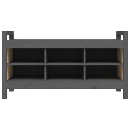 Halbankje 110X40X60 Cm Massief Grenenhout Grijs