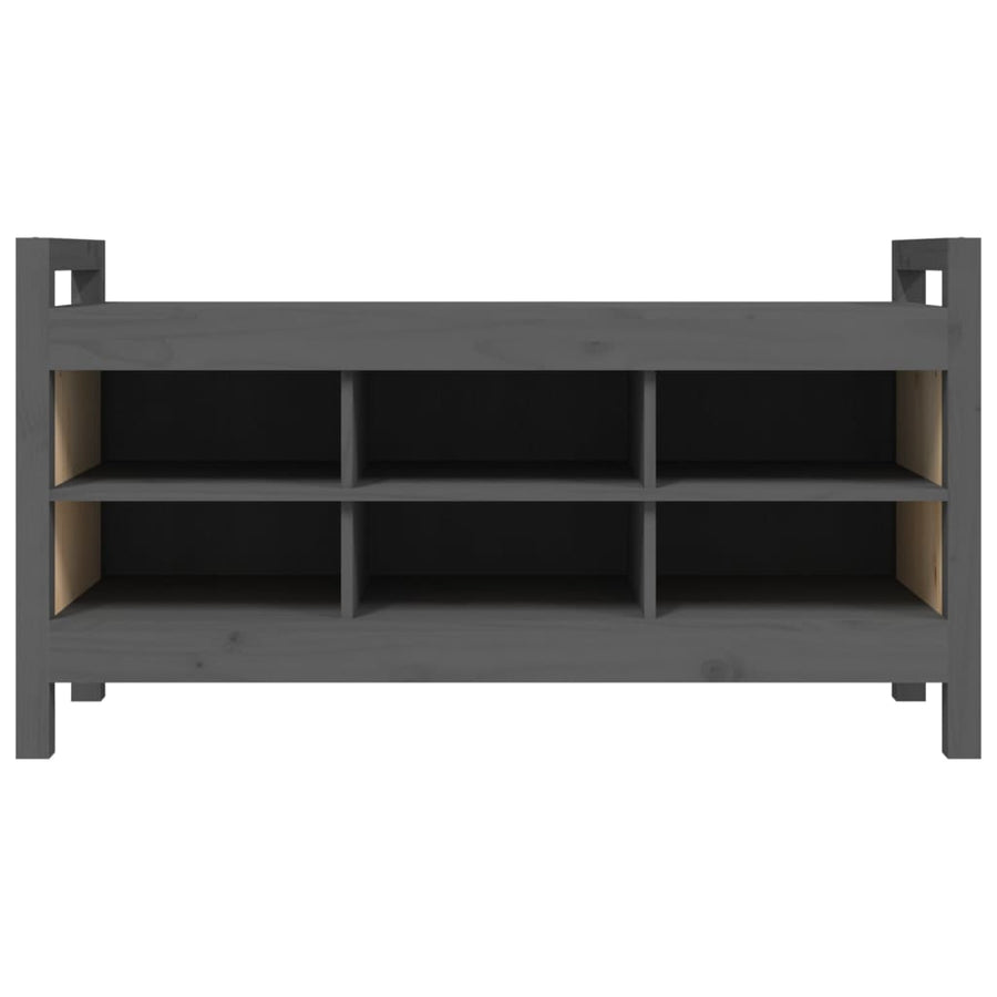 Halbankje 110X40X60 Cm Massief Grenenhout Grijs